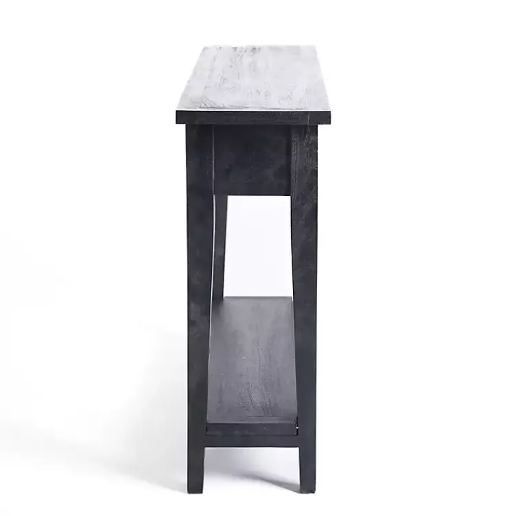 Kirklands Home Leo Wood Console Table Black