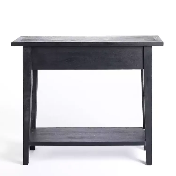 Kirklands Home Leo Wood Console Table Black
