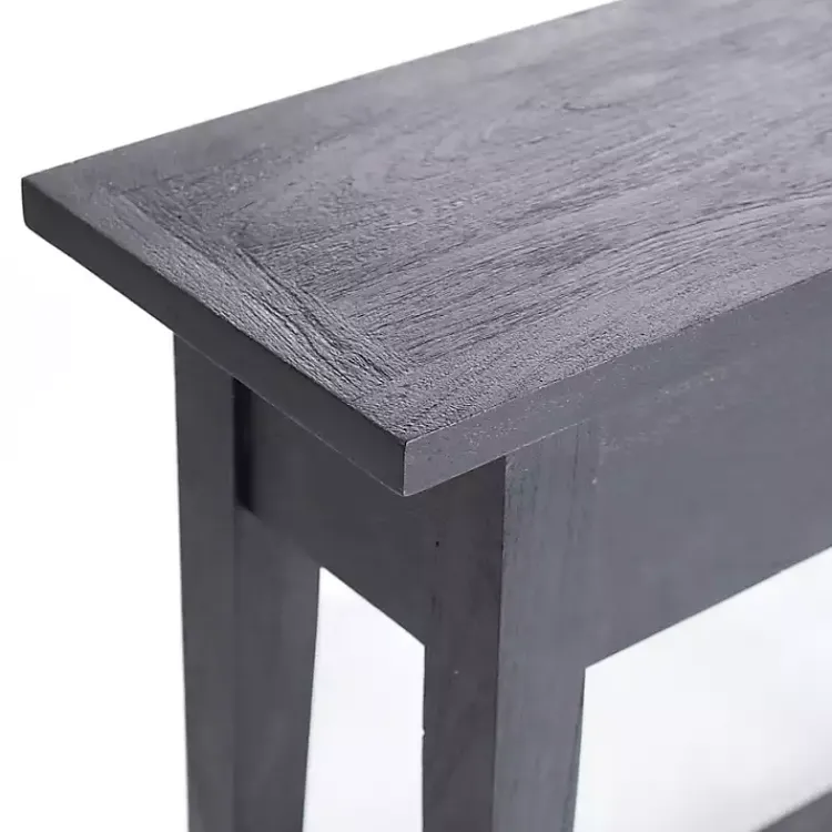 Kirklands Home Leo Wood Console Table Black