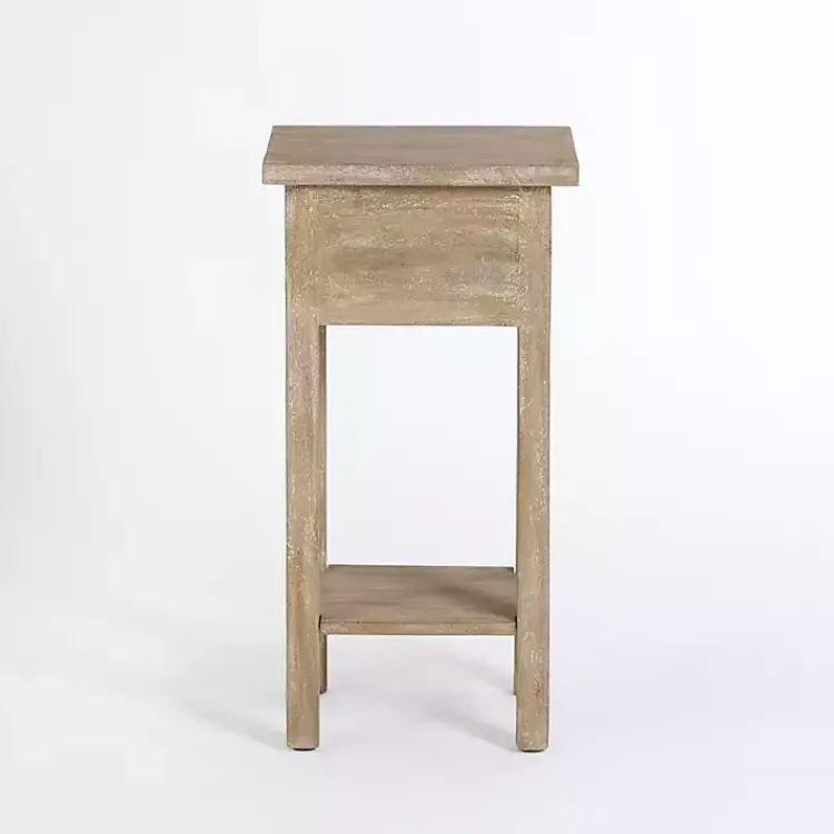 Kirklands Home Leo Natural Wood Accent Table Tan