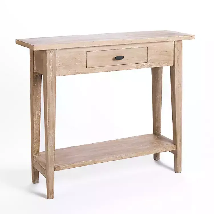 Kirklands Home Leo Natural Wood Console Table Tan Best