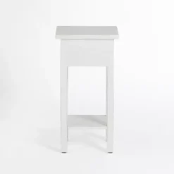 Kirklands Home Leo Wood Accent Table White Best