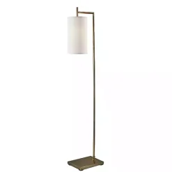 Kirklands Home Leon Antique Brass Metal Floor Lamp Gold Discount