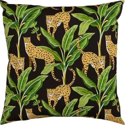 Kirklands Home Leopard & Palm Tree Outdoor Pillow, 22 in. Clearance