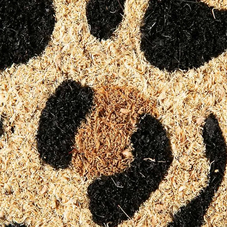 Kirklands Home Leopard Print Coir Doormat New