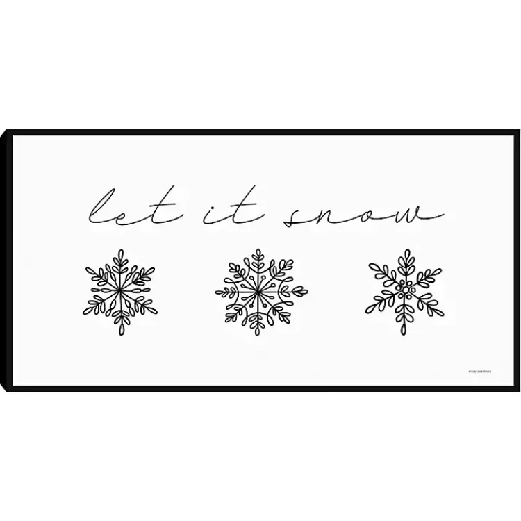 Christmas Art & Wall Decor>Kirklands Home Let It Snow Christmas Wall Plaque White
