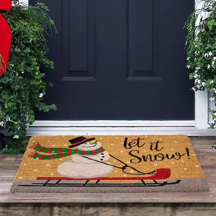 Kirklands Home Let It Snow Festive Christmas Doormat