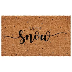 Kirklands Home Let it Snow Polka Dot Coir Doormat Outlet