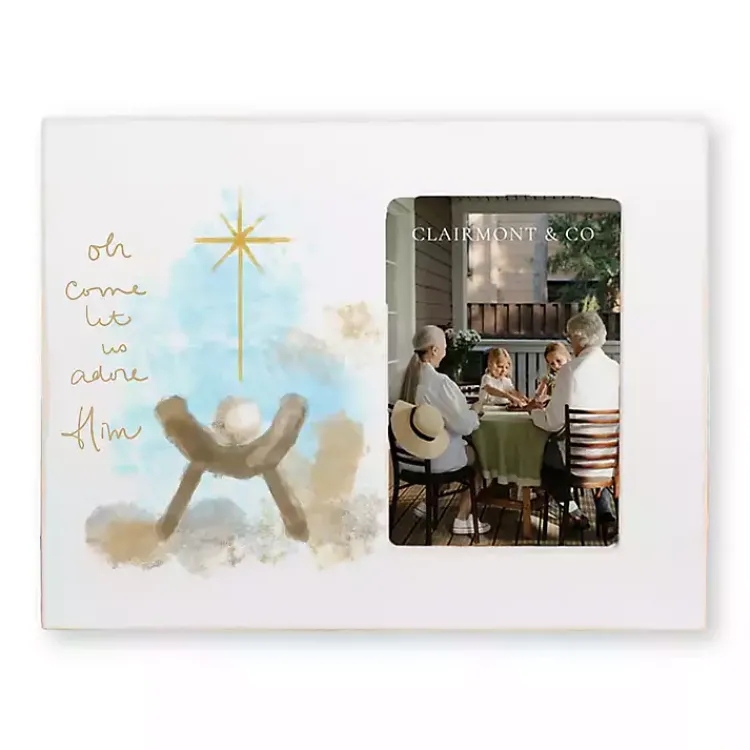 Christmas Decorations>Kirklands Home Let Us Adore Him Christmas Picture Frame, 4x6