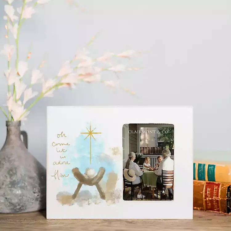 Christmas Decorations>Kirklands Home Let Us Adore Him Christmas Picture Frame, 4x6