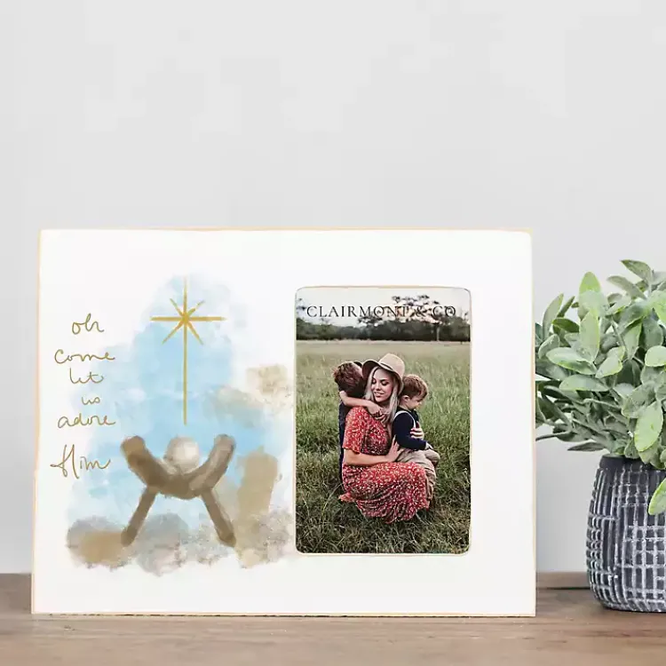 Christmas Decorations>Kirklands Home Let Us Adore Him Christmas Picture Frame, 4x6