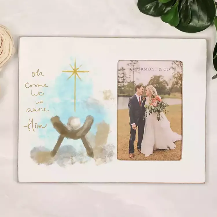 Christmas Decorations>Kirklands Home Let Us Adore Him Christmas Picture Frame, 4x6