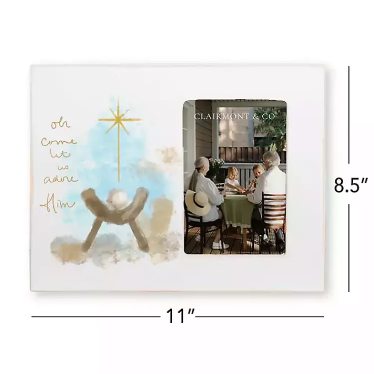 Christmas Decorations>Kirklands Home Let Us Adore Him Christmas Picture Frame, 4x6