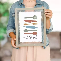 Kirklands Home Let's Eat Framed Wall Plaque Sale