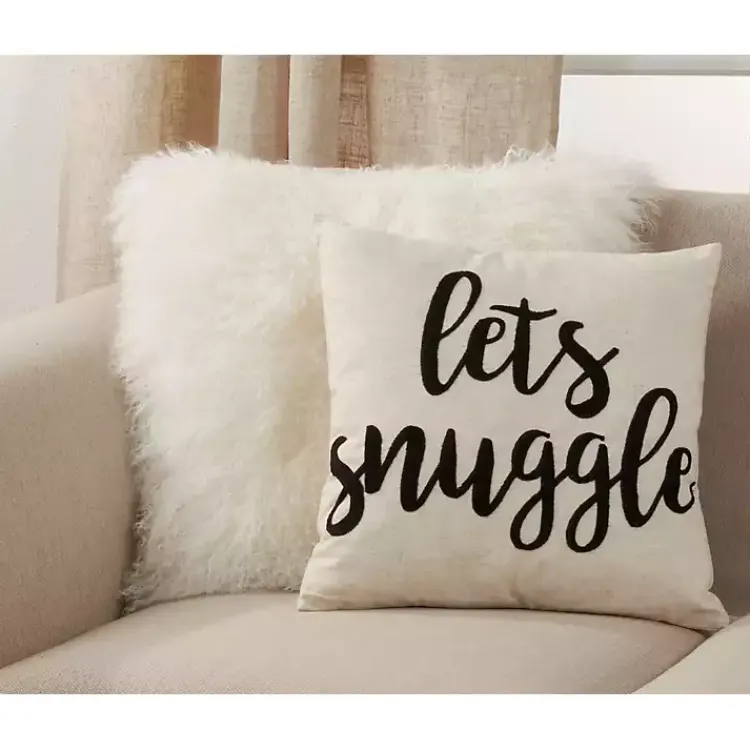 Pillows>Kirklands Home Let's Snuggle Embroidered Throw Pillow