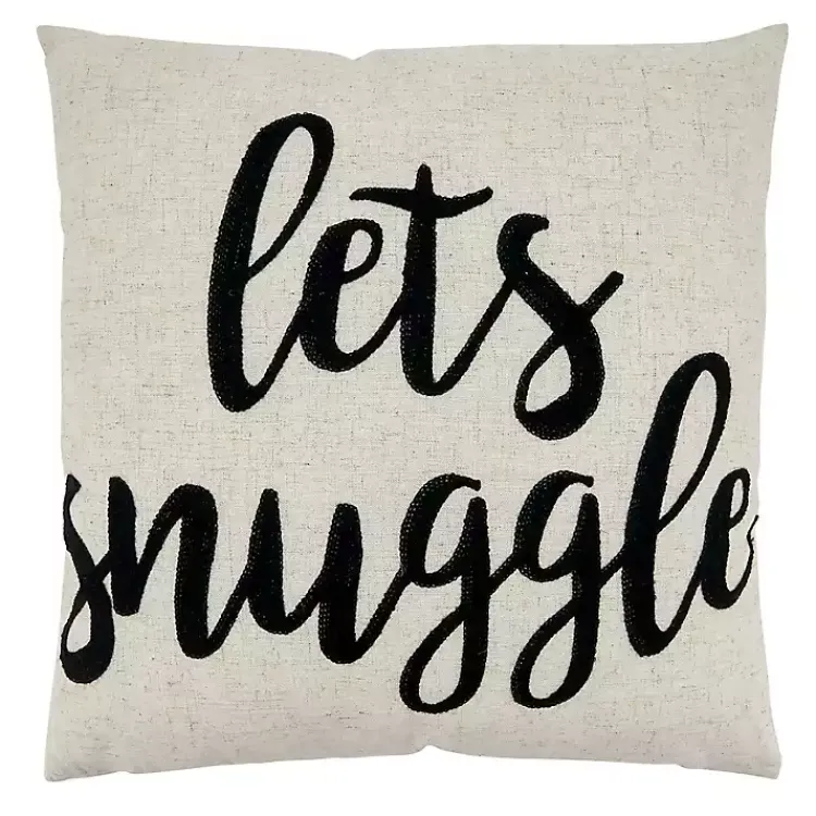 Pillows>Kirklands Home Let's Snuggle Embroidered Throw Pillow