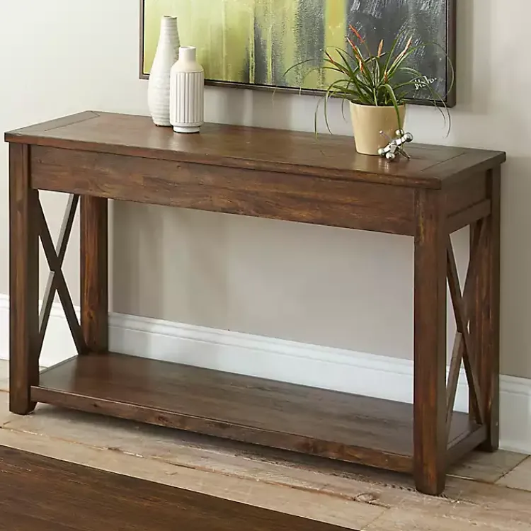 Kirklands Home Leyton X-Bar Side Panel Console Table Sale