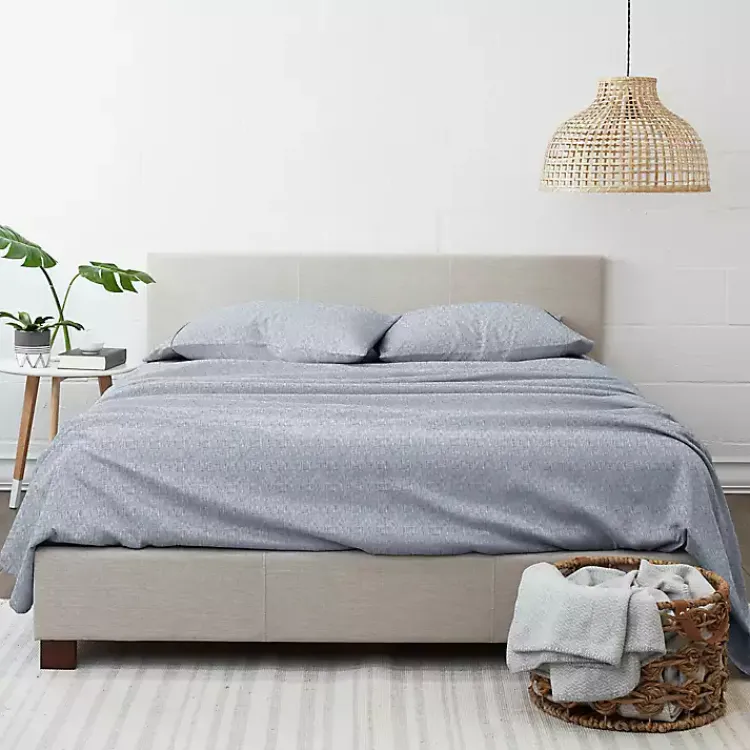 Kirklands Home Light Chambray 4-pc. Queen Bed Sheet Set Blue Best