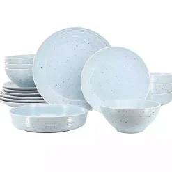 Kirklands Home Light Emilia Stoneware 16-pc. Dinnerware Set Blue Discount