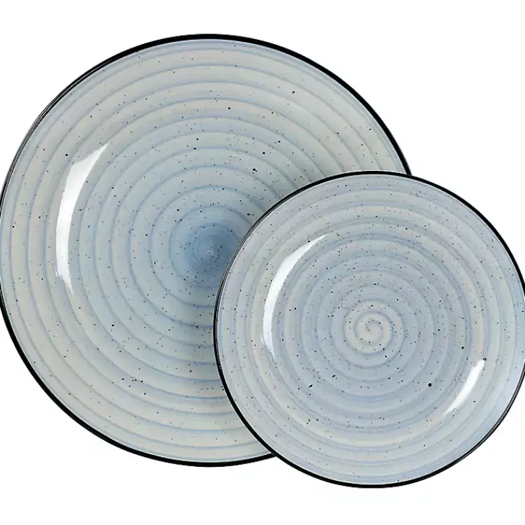Kirklands Home Light Gia Stoneware 24-pc. Dinnerware Set Blue Discount