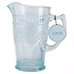 Kirklands Home Light Glass Circa Pitcher Blue Best