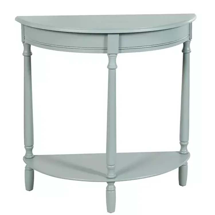 Kirklands Home Light Half Moon Tinslee Console Table Blue Clearance