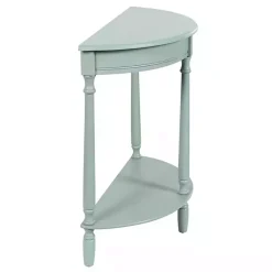 Kirklands Home Light Half Moon Tinslee Console Table Blue Clearance
