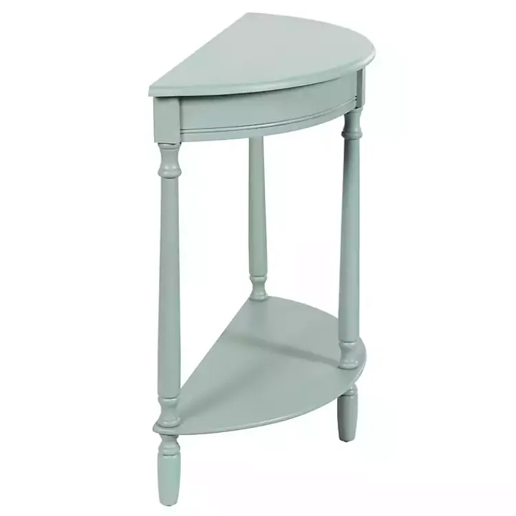 Kirklands Home Light Half Moon Tinslee Console Table Blue Clearance