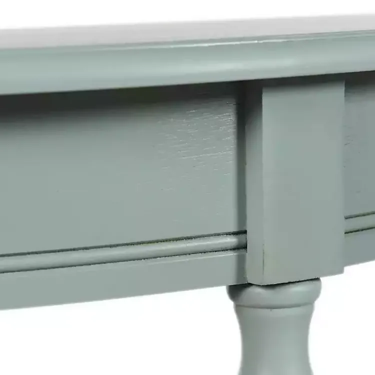Kirklands Home Light Half Moon Tinslee Console Table Blue Clearance