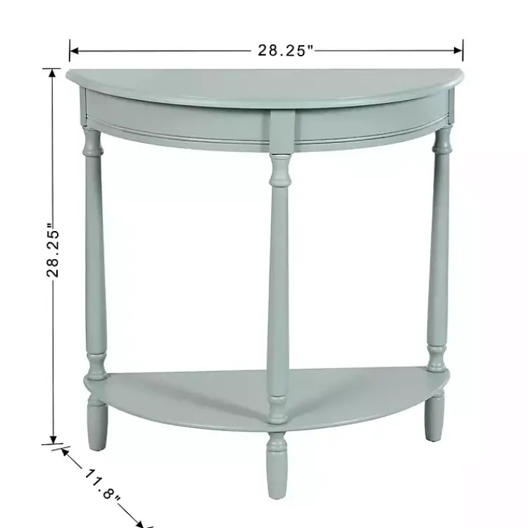 Kirklands Home Light Half Moon Tinslee Console Table Blue Clearance