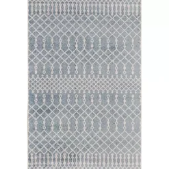 Kirklands Home Light Moroccan Washable Area Rug, 4x6 Blue Discount