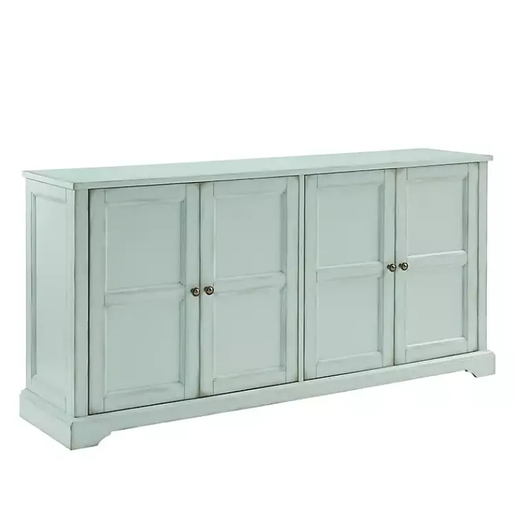 Kirklands Home Light Paneled 4-Door Sideboard Blue