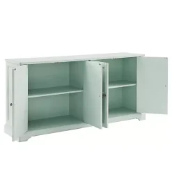 Kirklands Home Light Paneled 4-Door Sideboard Blue