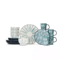 Kirklands Home Light Blue Patterned 16-pc. Dinnerware Set Best