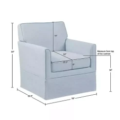 Kirklands Home Light Slipcover Armchair Blue Outlet
