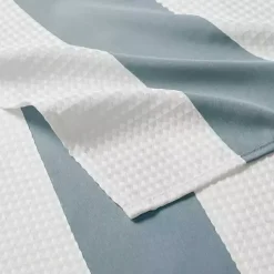 Kirklands Home Light Blue Striped Waffle Shower Curtain Hot