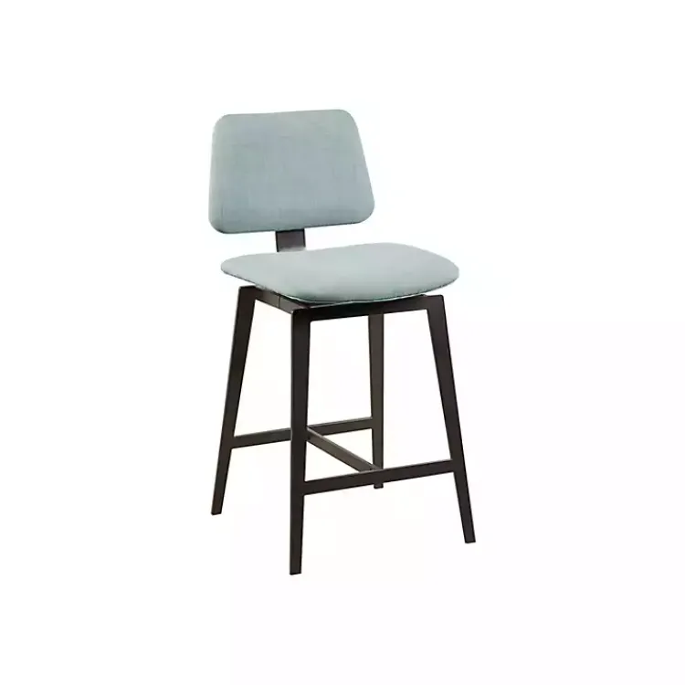 Kirklands Home Light Swivel Counter Stool Blue New