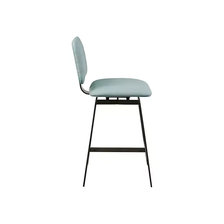 Kirklands Home Light Swivel Counter Stool Blue New