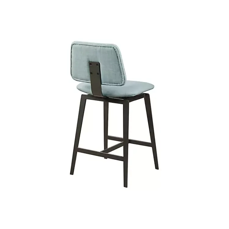 Kirklands Home Light Swivel Counter Stool Blue New