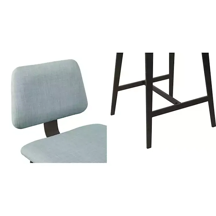Kirklands Home Light Swivel Counter Stool Blue New