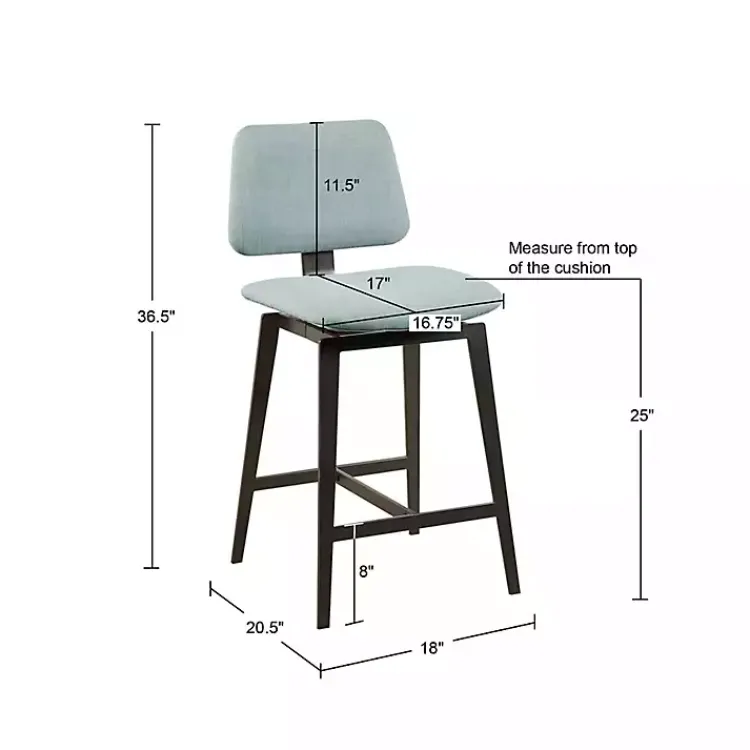 Kirklands Home Light Swivel Counter Stool Blue New