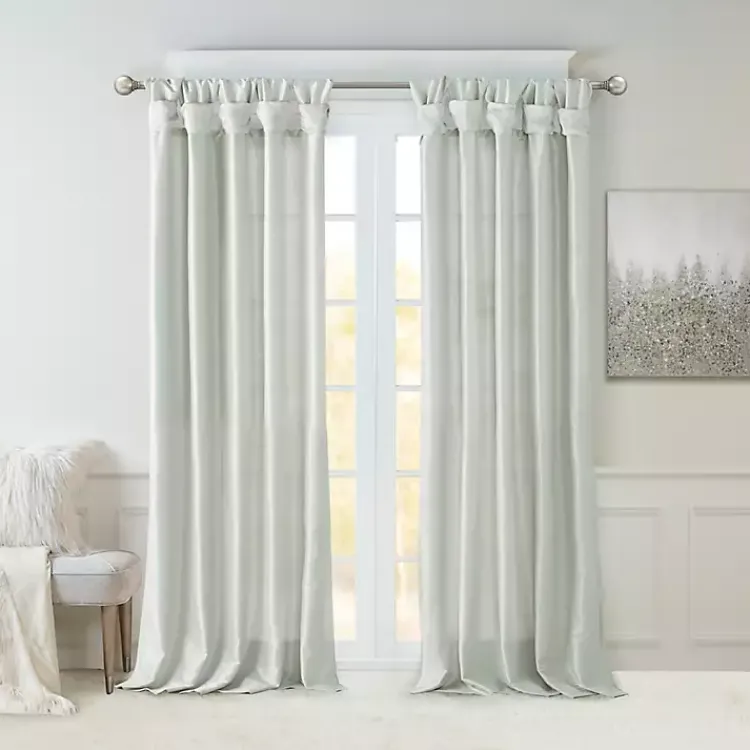 Kirklands Home Light Twist Top Curtain Panel, 108 in. Blue Best