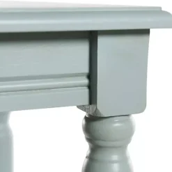 Kirklands Home Light Wood Sybil Accent Table Blue
