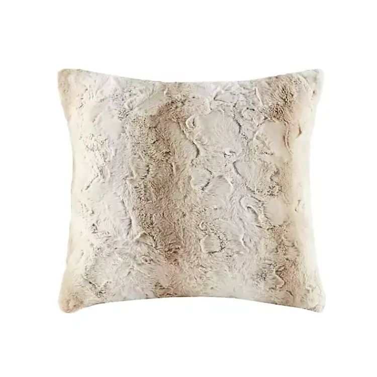 Pillows>Kirklands Home Light Textured Faux Fur Pillow Brown