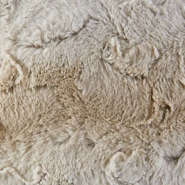 Pillows>Kirklands Home Light Textured Faux Fur Pillow Brown