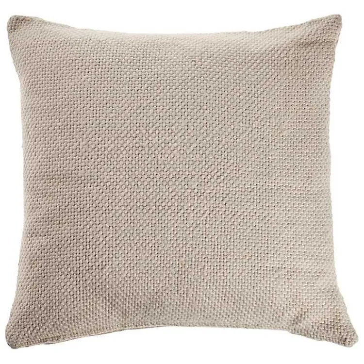 Pillows>Kirklands Home Light Cream Solid Accent Pillow Tan