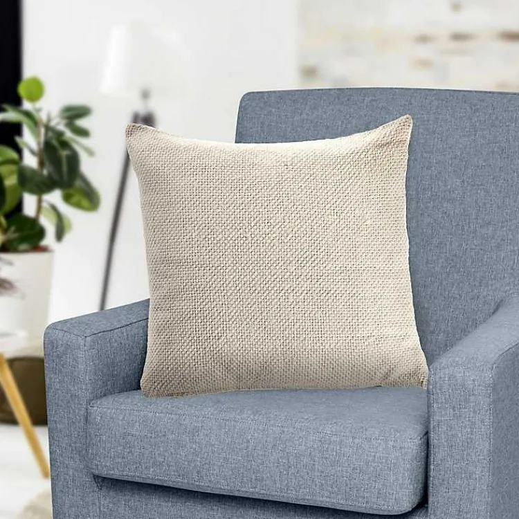 Pillows>Kirklands Home Light Cream Solid Accent Pillow Tan