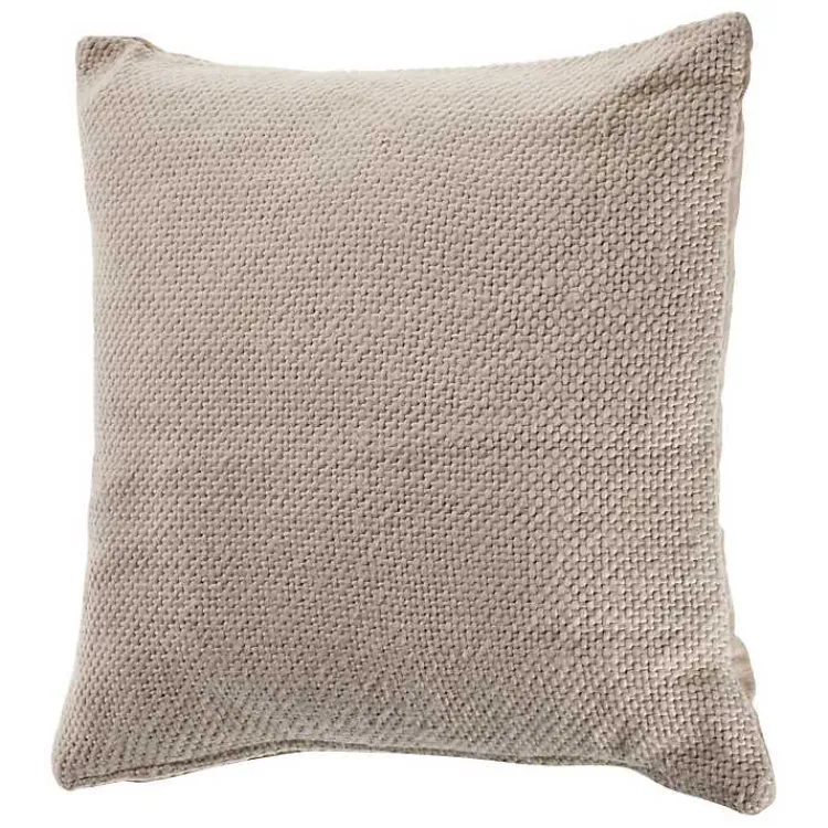 Pillows>Kirklands Home Light Cream Solid Accent Pillow Tan
