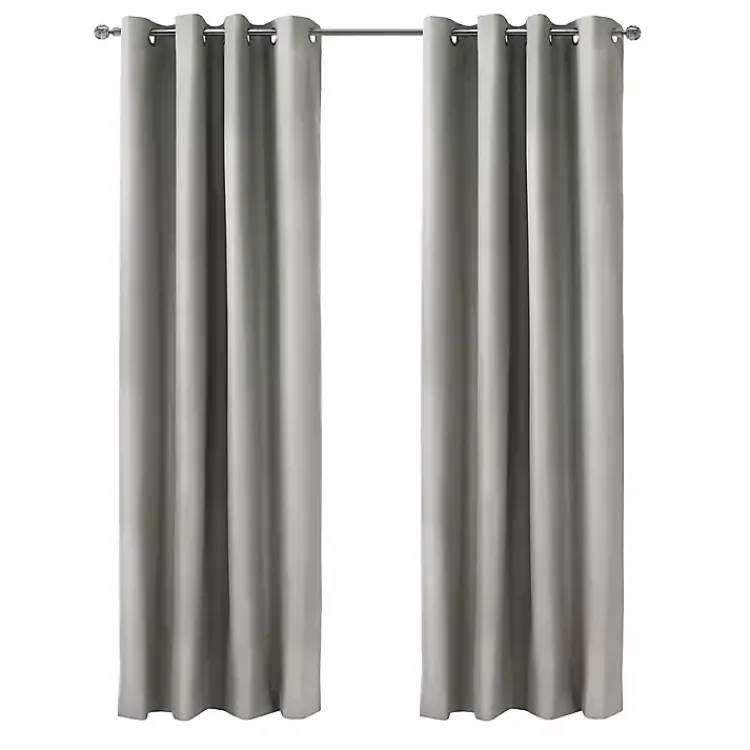 Kirklands Home Light Alpine Blackout Curtain Panel, 84 in. Gray Clearance