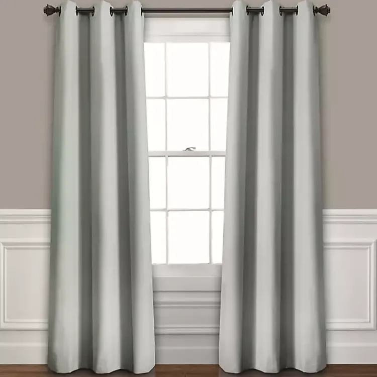 Kirklands Home Light Blackout Curtain Panel Set, 108 in. Gray Outlet